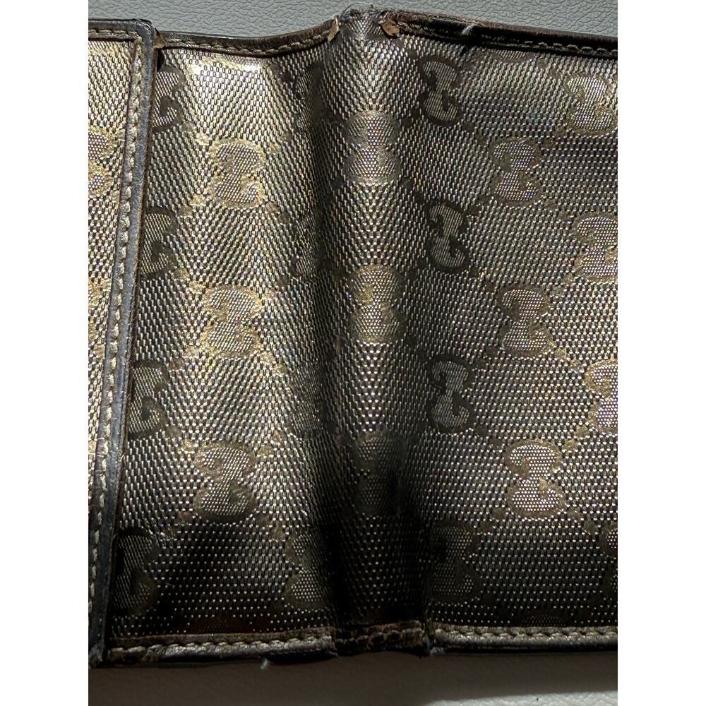 Gucci Gg Signature Bi-fold Compact wallet authentic fair condition - Picture 12 of 16